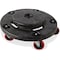 Rubbermaid Commercial Quiet Dolly, 250 Lb Cap, 18-1/4" Dia, 6-5/8"H, 2PK, Black RCP264043BLACT - alternate 1